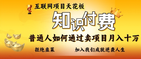 互联网项目天花板,知付付费项目,普通人如何通过卖项目月入十个,拒绝韭菜【揭秘】-笑笑轻创