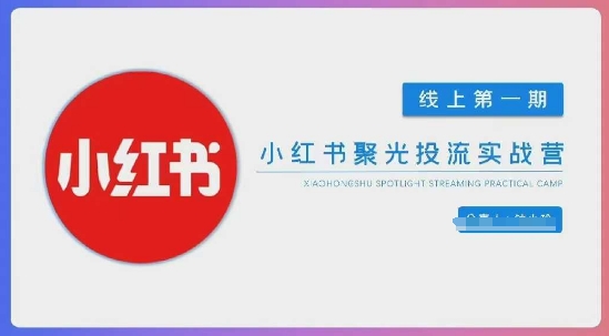 小红书聚光陪跑第一期，教你从0到1玩转小红书聚光投流，搭建小红书付费投流团队，更快的见到效果-笑笑轻创