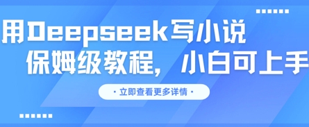 用Deepseek写小说,保姆级教程,小白可实操-笑笑轻创